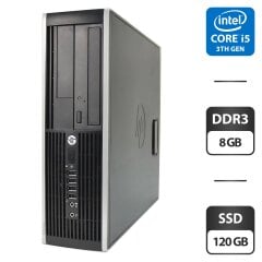 Комп'ютер HP Compaq Elite 8300 SFF / Intel Core i5-3470 (4 ядра по 3.2 - 3.6 GHz) / 8 GB DDR3 / 120 GB SSD / Intel HD Graphics 2500 / DVD-ROM