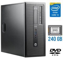 Компьютер HP ProDesk 600 G1 Tower / Intel Core i5-4570 (4 ядра по 3.2 - 3.6 GHz) / 4 GB DDR3 / 240 GB SSD / Intel HD Graphics 4600 / DVD-ROM / DisplayPort