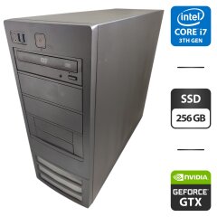 Комп'ютер NoName Tower / Intel Core i7-3770 (4 (8) ядра по 3.4 - 3.9 GHz) / 16 GB DDR4 / 256 GB SSD / nVidia GeForce GTX 760, 2 GB GDDR5, 256-bit / DVD-ROM