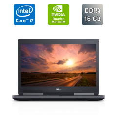 Мобильная рабочая станция Dell Precision 7510 / 15.6" (1920x1080) IPS / Intel Core i7-6820HQ (4 (8) ядра по 2.7 - 3.6 GHz) / 16 GB DDR4 / 128 GB SSD + 1000 GB HDD / nVidia Quadro M2000M, 4 GB GDDR5, 128-bit / HDMI