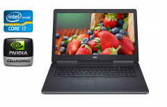 Мобільна робоча станція Dell Precision 7710 / 17.3" (1920x1080) IPS / Intel Core i7-6920HQ (4 (8) 2.9 - 3.8 GHz) / 32 GB DDR4 / 512 GB SSD / nVidia Quadro M5000M, 8 GB GDDR5, 256-bit / WebCam / Windows 10