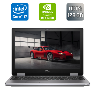 Мобільна робоча станція Dell Precision 7740 / 17.3" (1920x1080) IPS / Intel Core i7-9750H (6 (12) ядер по 2.6 - 4.5 GHz) / 128 GB DDR4 / 1000 GB SSD / nVidia Quadro RTX 4000, 8 GB GDDR6, 256-bit / WebCam / Windows 10
