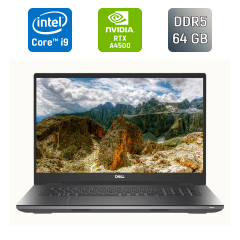 Мобільна робоча станція Dell Precision 7770 / 17.3" (1920x1080) IPS / Intel Core i9-12950HX (16 (24) ядер по 3.6 - 5.0 GHz) / 64 GB DDR5 / 500 GB SSD / nVidia RTX A4500, 16 GB GDDR6, 256-bit / WebCam / Windows 11