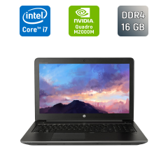 Мобільна робоча станція HP zBook 15 G3 / 15.6" (1920x1080) IPS / Intel Core i7-6820HQ (4 (8) ядра по 2.7 - 3.6 GHz) / 16 GB DDR4 / 512 GB SSD / nVidia Quadro M2000M, 4 GB GDDR5, 128-bit / WebCam / TouchID