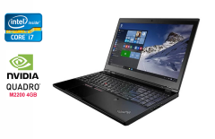 Мобільна робоча станція Lenovo ThinkPad P51 / 15.6" (1920x1080) IPS / Intel Core i7-7820HQ (4 (8) ядра по 2.9 - 3.9 GHz) / 32 GB DDR4 / 512 GB SSD / nVidia Quadro M2200, 4 GB GDDR5, 128-bit / WebCam / Fingerprint / Windows 10