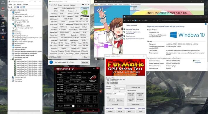 Мобільна робоча станція Lenovo Thinkpad P51 / 15.6" (1920x1080) IPS / Intel Core i7-7820HQ (4 (8) ядра по 2.9 - 3.9 GHz) / 32 GB DDR4 / 512 GB SSD / nVidia Quadro M2200, 4 GB GDDR5, 128-bit / WebCam / Win 10 Pro