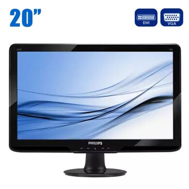 Монітор Philips E-line 202EL2SB / 20" (1600x900) TN / VGA, DVI / VESA 100x100