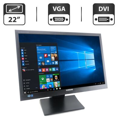 Монитор Samsung S22E/C450BW / 22" (1680x1050) TN / VGA, DVI / VESA 100x100 + Кабель питания