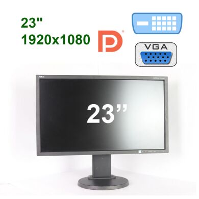 NEC MultiSync E233WMi / 23" (1920x1080) IPS / VGA, DVI, DP, 2x Audio Ports