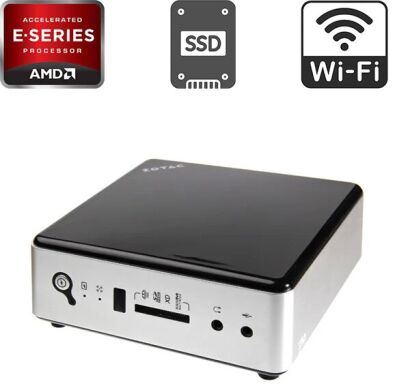 Неттоп Zotac ZBOX nano AD10 USFF / AMD E-350 (2 ядра по 1.6 GHz) / 4 GB DDR3 / 120 GB SSD / AMD Radeon HD 6310 / HDMI / DisplayPort / Wi-Fi / Блок питания в комплекте