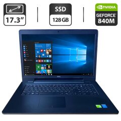 Ноутбук Б-класс Dell Inspiron 17 5748 (P26E) / 17.3" (1600x900) TN / Intel Core i5-4210U (2 (4) ядра по 1.7 - 2.7 GHz) / 8 GB DDR3 / 128 GB SSD / nVidia GeForce 840M, 2 GB GDDR3, 64-bit / WebCam / DVD-ROM