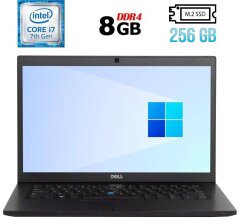 Ноутбук Б-клас Dell Latitude 7480 / 14" (2560x1440) IPS Touch / Intel Core i7-7600U (2 (4) ядра по 2.8 - 3.9 GHz) / 8 GB DDR4 / 256 GB SSD M.2 / Intel HD Graphics 620 / WebCam / HDMI