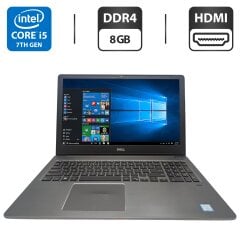 Ноутбук Б-класс Dell Vostro 5568 / 15.6" (1920x1080) IPS / Intel Core i5-7200U (2 (4) ядра по 2.5 - 3.1 GHz) / 8 GB DDR4 / 500 GB HDD / Intel HD Graphics 620 / WebCam