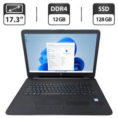 Ноутбук Б-класс HP NoteBook 17-x026nd / 17.3" (1600x900) TN / Intel Core i3-6006U (4 (8) ядра по 2.0 GHz) / 12 GB DDR4 / 128 GB SSD / Intel HD Graphics 520 / WebCam