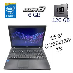 Ноутбук Б класс Asus A54C / 15.6" (1366x768) TN / Intel Pentium B960 (2 ядра по 2.2 GHz) / 6 GB DDR3 / 120 GB SSD / Intel HD Graphics 2000 / WebCam