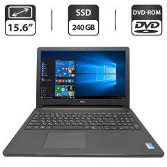 Ноутбук Dell Inspiron 15-3558 / 15.6" (1366x768) TN / Intel Core i3-5005U (2 (4) ядра по 2.0 GHz) / 8 GB DDR3 / 240 GB SSD / Intel HD Graphics 5500 / WebCam / DVD-ROM