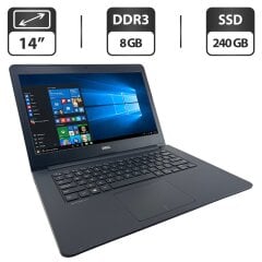 Ноутбук Dell Latitude 3450 / 14" (1366x768) TN / Intel Core i5-5200U (2 (4) ядра по 2.2 - 2.7 GHz) / 8 GB DDR3 / 240 GB SSD / Intel HD Graphics 5500 / WebCam