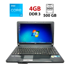 Ноутбук Fujitsu Lifebook AH530 / 15" (1366x768) TN / Intel Core i3-380M (2 (4) ядра по 2.53 GHz) / 4 GB DDR3 / 500 GB HDD / Intel HD Graphics / WebCam