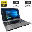 Ноутбук Fujitsu LifeBook E756 / 15.6'' (1920x1080) IPS / Intel Core i5-6300U (2 (4) ядра по 2.4 - 3.0 GHz) / 8 GB DDR4 / 240 GB SSD / Intel HD Graphics 520 / WebCam