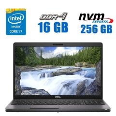 Ультрабук Б-класс Dell Latitude 5501 / 15.6" (1920x1080) TN / Intel Core i7-9850H (6 (12) ядра по 2.6 - 4.6 GHz) / 16 GB DDR4 / 256 GB SSD M.2 / Intel UHD Graphics 630 / WebCam / Win 10 Pro Lic