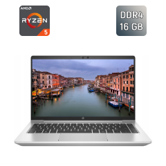 Ультрабук Б-класс HP ProBook 445 G8 / 14" (1920x1080) IPS / AMD Ryzen 5 5600U (6 (12) ядер по 2.3 - 4.2 GHz) / 16 GB DDR4 / 256 GB SSD / AMD Radeon Vega 7 Graphics / WebCam / TouchID