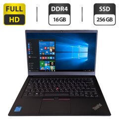 Ультрабук Б-класс Lenovo ThinkPad E14 Gen 2 / 14" (1920x1080) IPS / Intel Core i3-1115G4 (2 (4) ядра по 1.7 - 4.1 GHz) / 16 GB DDR4 / 256 GB SSD M.2 / Intel UHD Graphics / WebCam