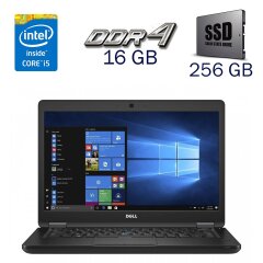 Ультрабук Dell Latitude 5480 / 14" (1366x768) TN / Intel Core i5-6200U (2 (4) ядра по 2.3 - 2.8 GHz) / 16 GB DDR4 / 256 GB SSD / Intel HD Graphics 520 / WebCam + Бездротова мишка