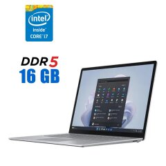 Ультрабук Microsoft Surface Laptop 5 / 13.5" (2256x1504) IPS Touch / Intel Core i7-1265U (10 (12) ядер по 3.6 - 4.8 GHz) / 16 GB DDR5 / 256 GB SSD M.2 / Intel Iris Xe Graphics / WebCam / Windows 11 Pro 