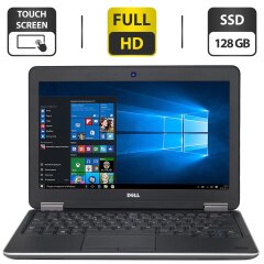 Нетбук Б-клас Dell Latitude E7240 / 12.5" (1920x1080) IPS Touch / Intel Core i7-4600U (2 (4) ядра по 2.1 - 3.3 GHz) / 8 GB DDR3 / 128 GB SSD / Intel HD Graphics 4400 / WebCam 