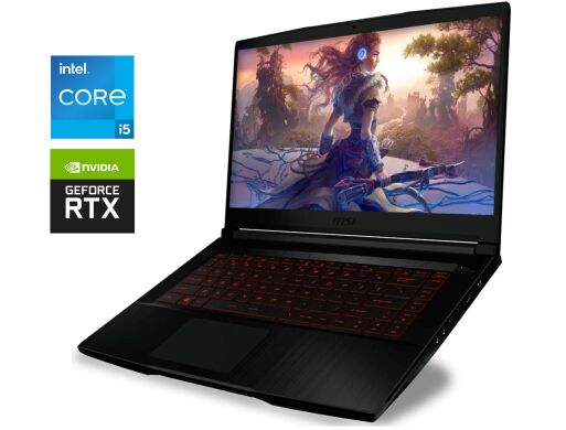 Новый игровой ноутбук MSI GF63 Thin 11UC-1276US / 15.6" (1920x1080) IPS / Intel Core i5-11400H (6 (12) ядер по 2.2 - 4.5 GHz) / 16 GB DDR4 / 512 GB SSD / nVidia GeForce RTX 3050, 4 GB GDDR6, 128-bit / WebCam / Win 11 Home Новый игровой ноутбук MSI GF63 Thin 11UC-1276US / 15.6" (1920x1080) IPS / Intel Core i5-11400H (6 (12) ядер по 2.2 - 4.5 GHz) / 16 GB DDR4 / 512 GB SSD / nVidia GeForce RTX 3050, 4 GB GDDR6, 128-bit / WebCam / Win 11 Home