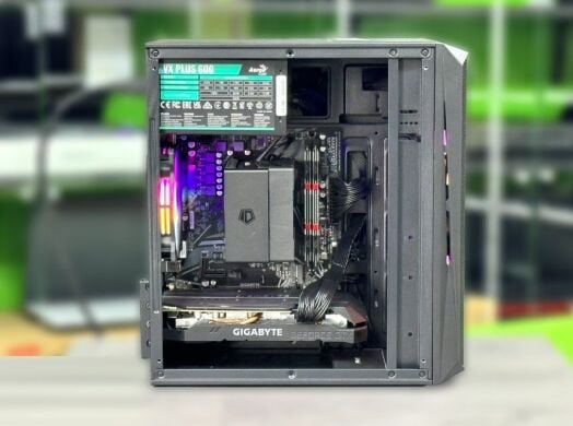 Игровой ПК AeroCool CS-107 v2 Tower / AMD Ryzen 5 5500 (6 (12) ядер по 3.6 - 4.2 GHz) / 16 GB DDR4 / 480 GB SSD / nVidia GeForce GTX 1660 Super, 6 GB GDDR6, 192-bit / 600W / Win 11