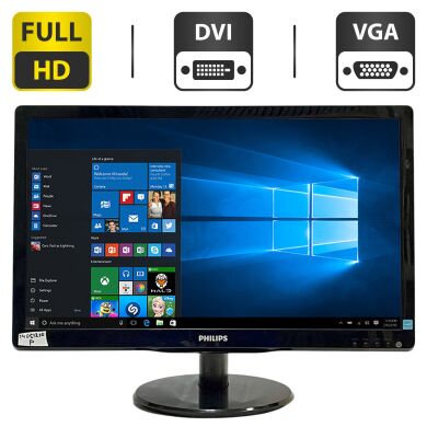 Монітор Б-клас Philips 226V / 22" (1920x1080) TN / DVI, VGA, Audio / VESA 100x100 + Кабель живлення Монітор Б-клас Philips 226V / 22" (1920x1080) TN / DVI, VGA, Audio / VESA 100x100 + Кабель живлення