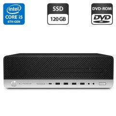 Компьютер HP EliteDesk 800 G3 SFF / Intel Core i5-6500 (4 ядра по 3.2 - 3.6 GHz) / 4 GB DDR4 / 120 GB SSD / Intel HD Graphics 530 / DVD-ROM / Без ОС
