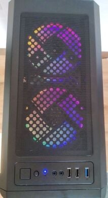 Ігровий ПК 1stPlayer R3-3R1 Color LED Black Tower / Intel Xeon E5-2670 v3 (12 (24) ядер по 2.3 - 3.1 GHz) / 16 GB DDR4 / 960 GB SSD / AMD Radeon RX 580, 8 GB GDDR5, 256-bit / HDMI / 500W + подарунок перехідник DVI-VGA