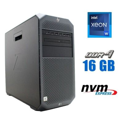 Робоча станція HP Z4 G4 Workstation Tower / Intel Xeon W-2133 (6 (12) ядер по 3.6 - 3.9 GHz) / 16 GB DDR4 / 512 GB SSD M.2 / no video card / DVD-ROM