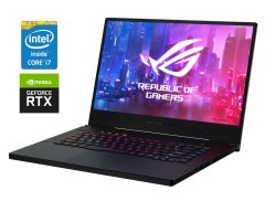 Игровой ноутбук Asus ROG Zephyrus S15 GX502GW / 15.6" (1920x1080) IPS / Intel Core i7-9750H (6 (12) ядер по 2.6 - 4.5 GHz) / 16 GB DDR4 / 512 GB SSD M.2 / nVidia GeForce RTX 2070, 8 GB GDDR6, 256-bit / WebCam