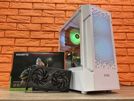 Игровой ПК Gamdias Aura GC7 ARGB White Tower / Intel Core i7-12700F (12 (20) ядер по 2.1 - 4.9 GHz) / 32 GB DDR4 / 512 GB SSD M.2 / nVidia GeForce RTX 5060, 8 GB GDDR7, 128-bit / 750W