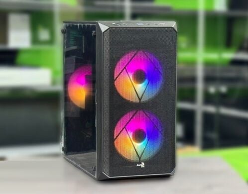 Игровой ПК AeroCool CS-107 v2 Tower / AMD Ryzen 5 5500 (6 (12) ядер по 3.6 - 4.2 GHz) / 16 GB DDR4 / 480 GB SSD / nVidia GeForce GTX 1660 Super, 6 GB GDDR6, 192-bit / 600W / Win 11