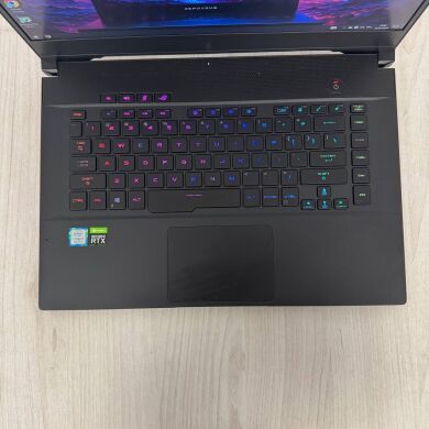 Игровой ноутбук Asus ROG Zephyrus S15 GX502GW / 15.6" (1920x1080) IPS / Intel Core i7-9750H (6 (12) ядер по 2.6 - 4.5 GHz) / 16 GB DDR4 / 512 GB SSD M.2 / nVidia GeForce RTX 2070, 8 GB GDDR6, 256-bit / WebCam