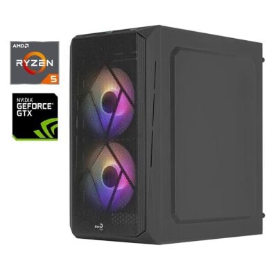 Игровой ПК AeroCool CS-107 v2 Tower / AMD Ryzen 5 5500 (6 (12) ядер по 3.6 - 4.2 GHz) / 16 GB DDR4 / 480 GB SSD / nVidia GeForce GTX 1660 Super, 6 GB GDDR6, 192-bit / 600W / Win 11
