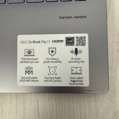 Ігровий ультрабук-трансформер Asus ZenBook Flip 15 Q508UG / 15.6" (1920x1080) IPS Touch / AMD Ryzen 7 5700U (8 (16) ядра по 1.8 - 4.3 GHz) / 8 GB DDR4 / 512 GB SSD NVMe / nVidia GeForce MX450, 2 GB GDDR5, 64-bit / WebCam