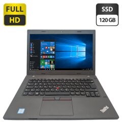 Ноутбук Lenovo ThinkPad L460 / 14" (1920x1080) IPS / Intel Core i5-6200U (2 (4) ядра по 2.3 - 2.8 GHz) / 8 GB DDR3 / 120 GB SSD / Intel HD Graphics 520 / WebCam