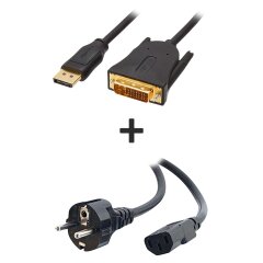 Кабель з DisplayPort на DVI + Кабель живлення