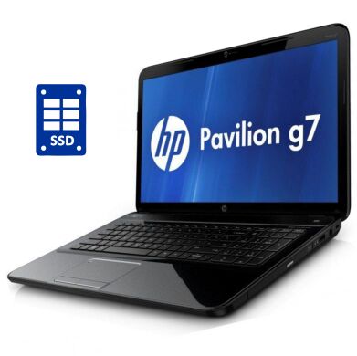 Ноутбук Б-класс HP Pavilion G7 / 17.3" (1600x900) TN / Intel Pentium P6200 (2 ядра по 2.13 GHz) / 8 GB DDR3 / 640 GB HDD / Intel HD Graphics / WebCam / DVD-ROM