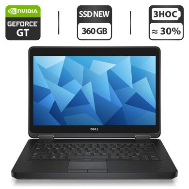 Ноутбук Dell Latitude E5440 / 14" (1366x768) TN / Intel Core i7-4600U (2 (4) ядра по 2.1 - 3.3 GHz) / 8 GB DDR3 / 360 GB SSD NEW / nVidia GeForce GT 720M, 2 GB GDDR3, 64-bit / DVD-ROM / HDMI / Windows 10 Pro