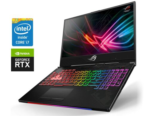 Игровой ноутбук Б-класс Asus ROG Strix Scar II GL504GW / 15.6” (1920x1080) IPS / Intel Core i7-8750H (6 (12) ядер по 2.2 - 4.1 GHz) / 16 GB DDR4 / 512 GB SSD / nVidia GeForce RTX 2070, 8 GB GDDR6, 256-bit / WebCam