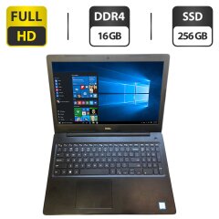 Ноутбук Dell Latitude 3590 / 15.6" (1920x1080) TN / Intel Core i5-8265U (4 (8) ядра по 1.6 - 3.9 GHz) / 16 GB DDR4 / 256 GB SSD / Intel UHD Graphics / WebCam