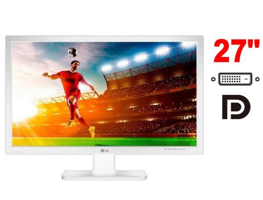 Монітор LG 27MB65PY-B / 27" (1920x1080) IPS / 1x DP, 1x VGA, 1x DVI, 1x USB Type-B, 2x USB 2.0, 2x Audio / 2х 1W / VESA100x100 / Pivot / Кабель живлення в комплекті