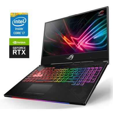 Ігровий ноутбук Б-клас Asus ROG Strix Scar II GL504GW / 15.6&rdquo; (1920x1080) IPS / Intel Core i7-8750H (6 (12) ядер по 2.2 - 4.1 GHz) / 16 GB DDR4 / 120 GB SSD + 1000 GB HDD / nVidia GeForce RTX 2070, 8 GB GDDR6, 256-bit / WebCam