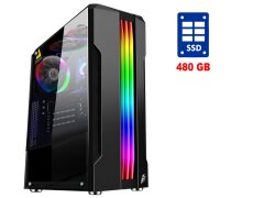 Ігровий ПК 1stPlayer Rainbow R3-3R1 Color Tower / Intel Core i3-10100F (4 (8) ядер по 3.6 - 4.3 GHz) / 16 GB DDR4 / 480 GB SSD / AMD Radeon RX 580, 4 GB GDDR5, 256-bit + WiFi USB адаптер D-Link DWA-140